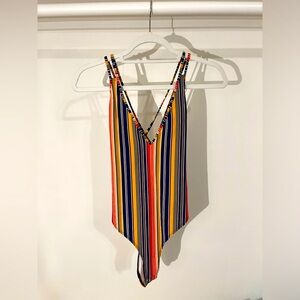 Forever 21 Striped Bodysuit - NWOT